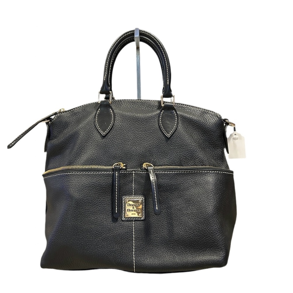 Dooney & Bourke Black Pebbled Leather Satchel - Picture 1 of 16
